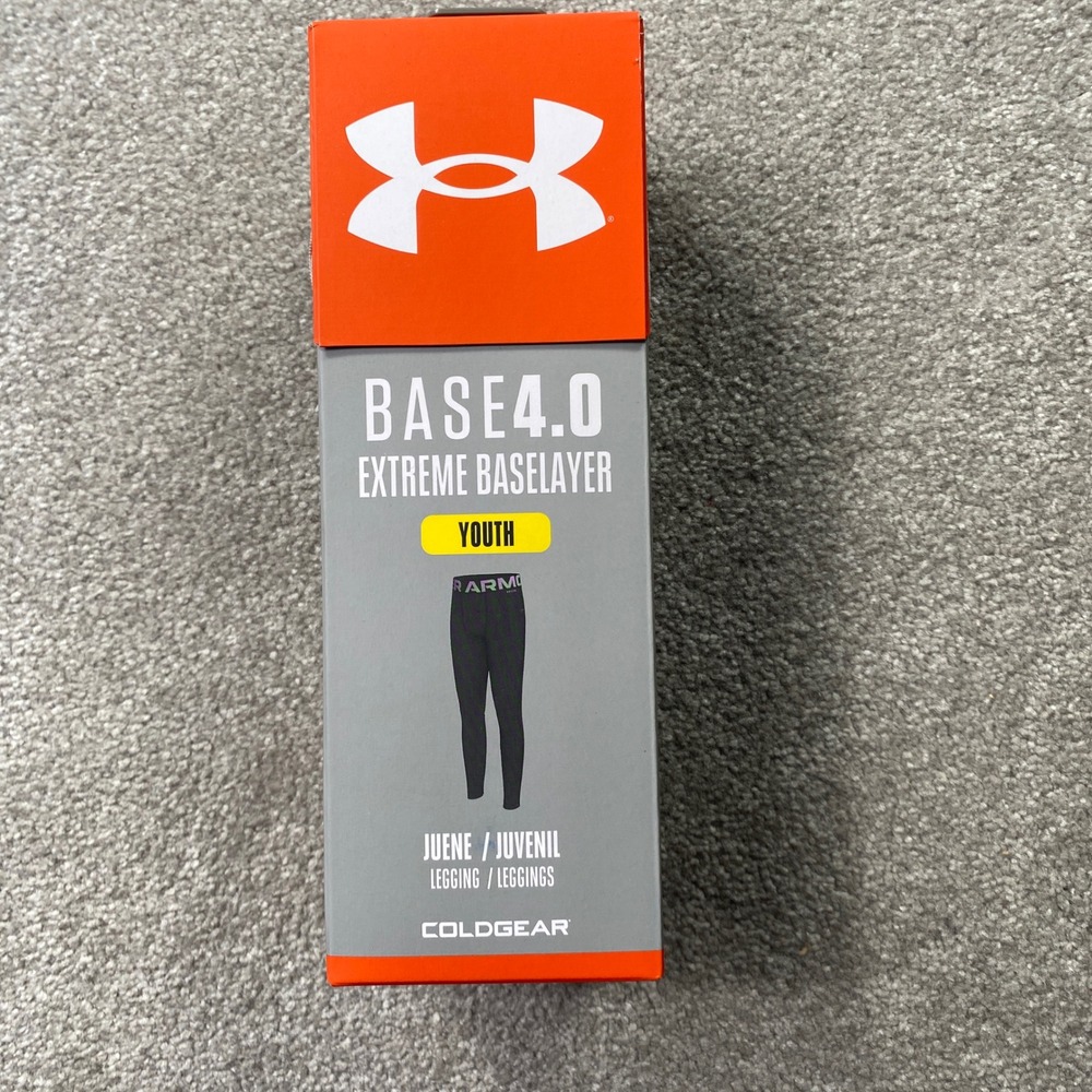Under Armour Base 4.0 Extreme Baselayer Youth XL Black ColdGear Leggings 1373298
